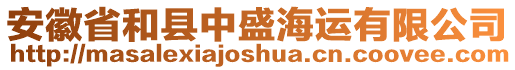 安徽省和縣中盛海運有限公司