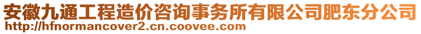 安徽九通工程造價咨詢事務所有限公司肥東分公司
