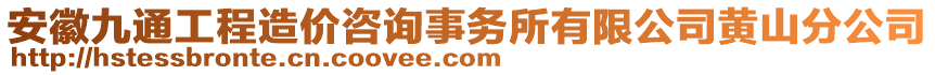 安徽九通工程造價咨詢事務(wù)所有限公司黃山分公司