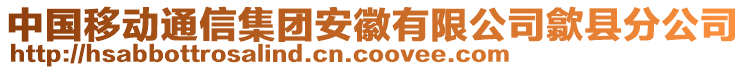 中國移動(dòng)通信集團(tuán)安徽有限公司歙縣分公司