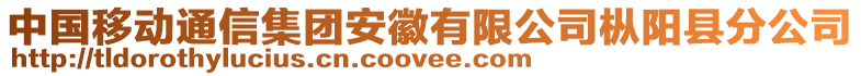 中國(guó)移動(dòng)通信集團(tuán)安徽有限公司樅陽(yáng)縣分公司