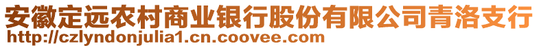 安徽定遠農(nóng)村商業(yè)銀行股份有限公司青洛支行