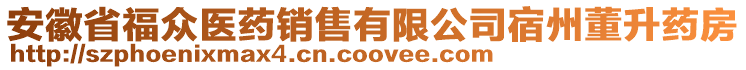 安徽省福眾醫(yī)藥銷(xiāo)售有限公司宿州董升藥房