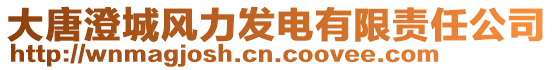 大唐澄城風(fēng)力發(fā)電有限責(zé)任公司