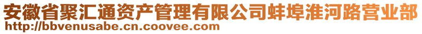 安徽省聚匯通資產(chǎn)管理有限公司蚌埠淮河路營(yíng)業(yè)部