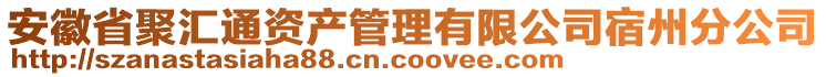 安徽省聚匯通資產管理有限公司宿州分公司