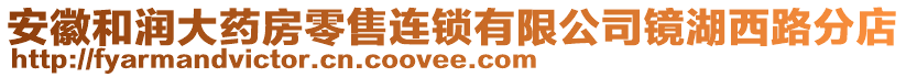 安徽和潤(rùn)大藥房零售連鎖有限公司鏡湖西路分店