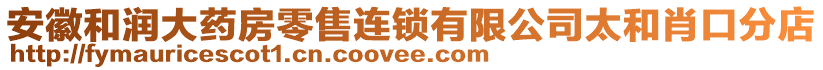 安徽和潤大藥房零售連鎖有限公司太和肖口分店