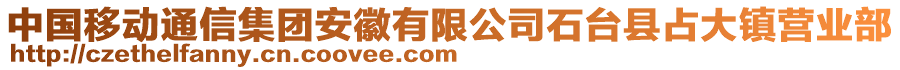 中國(guó)移動(dòng)通信集團(tuán)安徽有限公司石臺(tái)縣占大鎮(zhèn)營(yíng)業(yè)部