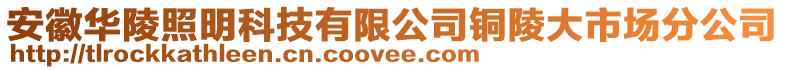 安徽華陵照明科技有限公司銅陵大市場分公司