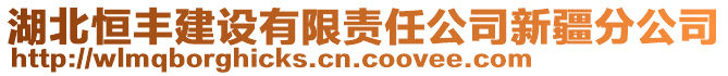 湖北恒豐建設(shè)有限責(zé)任公司新疆分公司