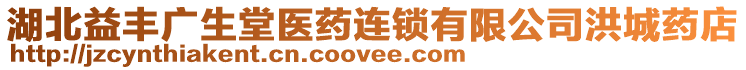 湖北益豐廣生堂醫(yī)藥連鎖有限公司洪城藥店