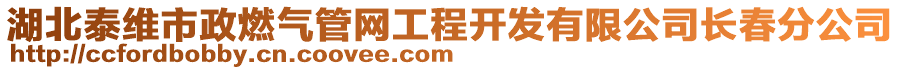 湖北泰維市政燃?xì)夤芫W(wǎng)工程開(kāi)發(fā)有限公司長(zhǎng)春分公司