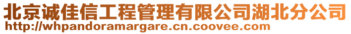 北京诚佳信工程管理有限公司湖北分公司