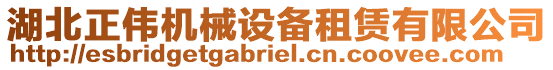 湖北正偉機械設備租賃有限公司