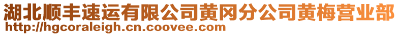 湖北順豐速運有限公司黃岡分公司黃梅營業(yè)部