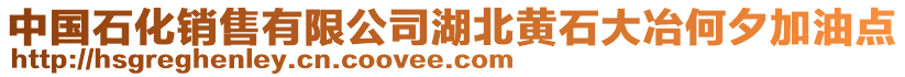 中國石化銷售有限公司湖北黃石大冶何夕加油點(diǎn)