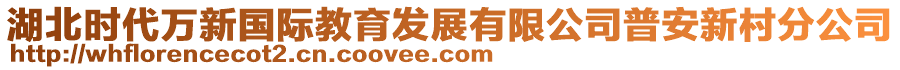 湖北時代萬新國際教育發(fā)展有限公司普安新村分公司