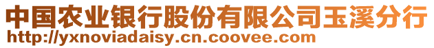 中國(guó)農(nóng)業(yè)銀行股份有限公司玉溪分行