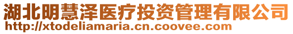 湖北明慧澤醫(yī)療投資管理有限公司