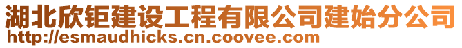 湖北欣鉅建設工程有限公司建始分公司