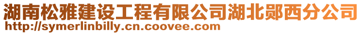 湖南松雅建設工程有限公司湖北鄖西分公司