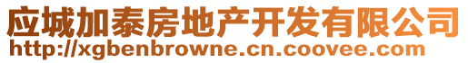 應(yīng)城加泰房地產(chǎn)開發(fā)有限公司