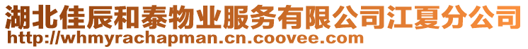 湖北佳辰和泰物業服務有限公司江夏分公司