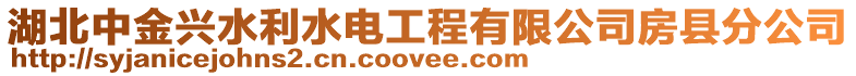 湖北中金興水利水電工程有限公司房縣分公司