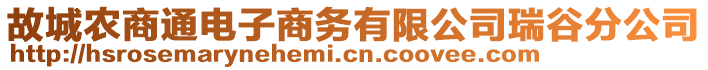 故城農(nóng)商通電子商務(wù)有限公司瑞谷分公司