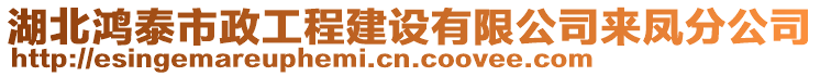 湖北鴻泰市政工程建設(shè)有限公司來(lái)鳳分公司