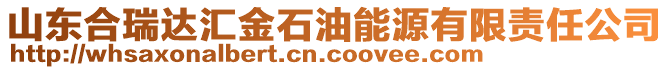 山東合瑞達(dá)匯金石油能源有限責(zé)任公司