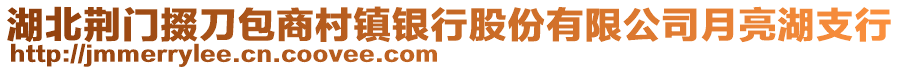 湖北荊門掇刀包商村鎮(zhèn)銀行股份有限公司月亮湖支行