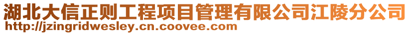 湖北大信正则工程项目管理有限公司江陵分公司