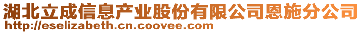 湖北立成信息產(chǎn)業(yè)股份有限公司恩施分公司