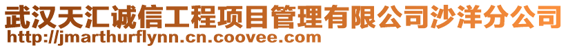 武漢天匯誠信工程項目管理有限公司沙洋分公司