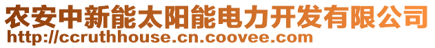 農(nóng)安中新能太陽能電力開發(fā)有限公司