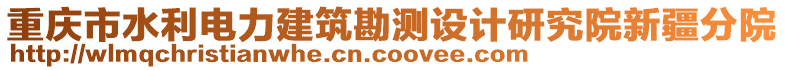 重慶市水利電力建筑勘測設(shè)計(jì)研究院新疆分院