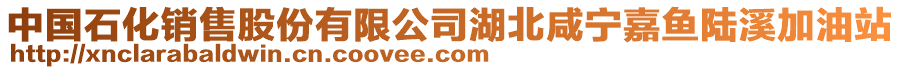 中國(guó)石化銷(xiāo)售股份有限公司湖北咸寧嘉魚(yú)陸溪加油站