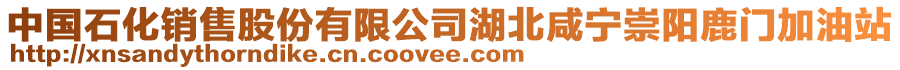 中國(guó)石化銷售股份有限公司湖北咸寧崇陽鹿門加油站