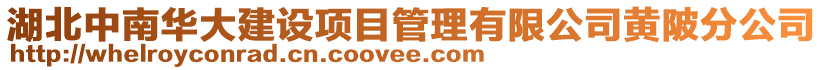 湖北中南华大建设项目管理有限公司黄陂分公司