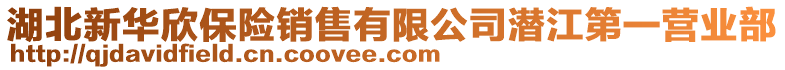 湖北新華欣保險銷售有限公司潛江第一營業(yè)部