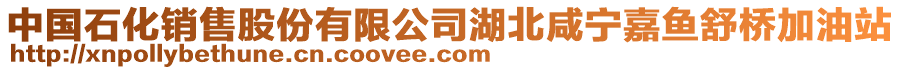 中國(guó)石化銷(xiāo)售股份有限公司湖北咸寧嘉魚(yú)舒橋加油站