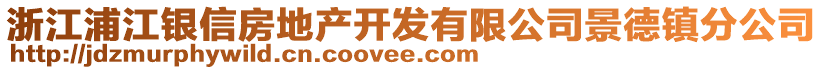 浙江浦江銀信房地產(chǎn)開發(fā)有限公司景德鎮(zhèn)分公司