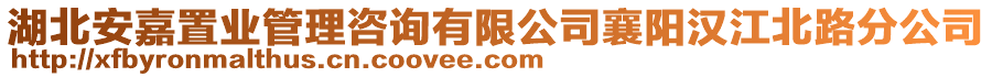 湖北安嘉置业管理咨询有限公司襄阳汉江北路分公司