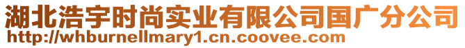 湖北浩宇時尚實(shí)業(yè)有限公司國廣分公司