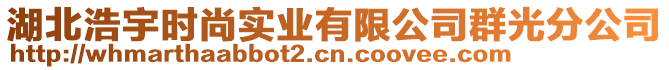 湖北浩宇時尚實業(yè)有限公司群光分公司