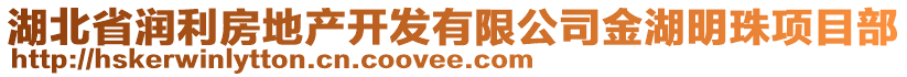 湖北省潤利房地產(chǎn)開發(fā)有限公司金湖明珠項目部