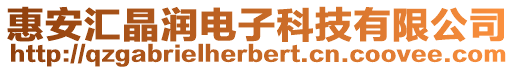 惠安匯晶潤電子科技有限公司