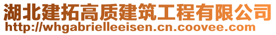 湖北建拓高質(zhì)建筑工程有限公司